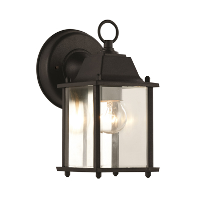 Trans Globe Lighting 40455 BK 1 Light Coach Lantern in Black 